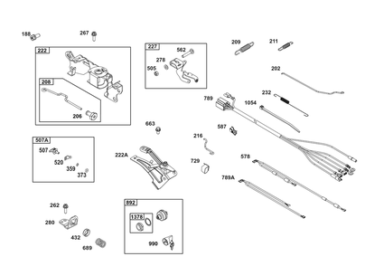 Controls Group Diagram and Parts List for 386447-0459-G1 200000 - 399999 Briggs and Stratton Engine